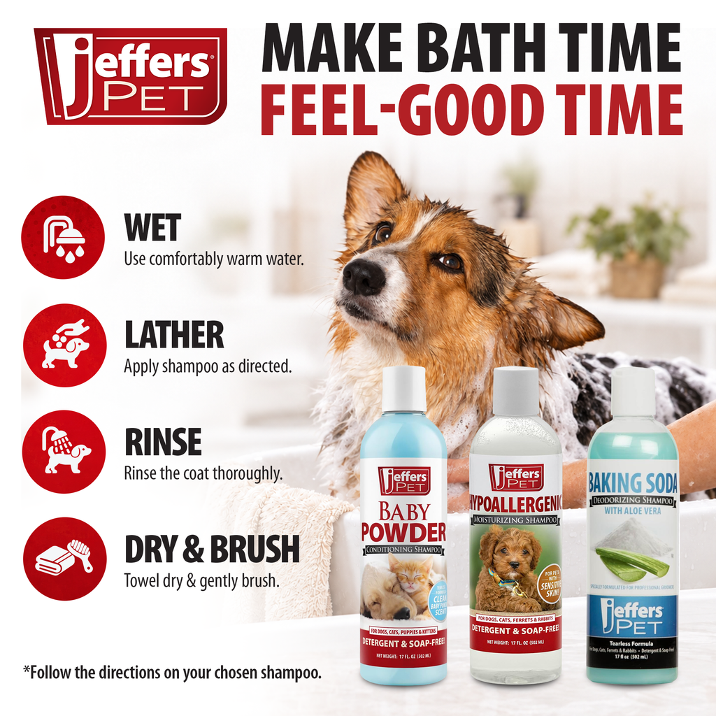 Jeffers Pet Tearless Baking Soda Deodorizing Pet Shampoo with Aloe Vera